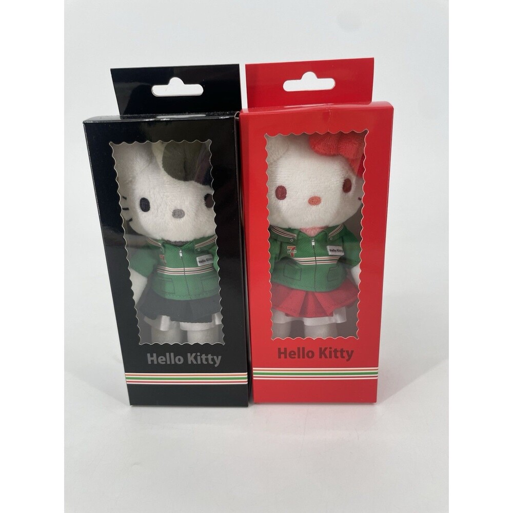 Sanrio Hello Kitty 7-Eleven Uniform Mascot Plush Set of 2 Japan Exclusive 2026